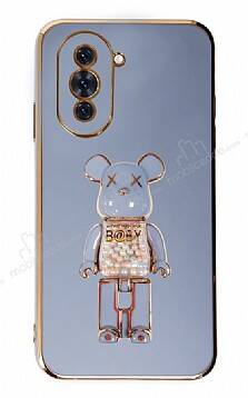 Eiroo Huawei nova 10 Candy Bear Standlı Mavi Silikon Kılıf - 1