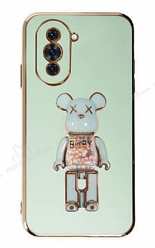 Eiroo Huawei nova 10 Candy Bear Standlı Yeşil Silikon Kılıf - 1