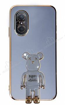 Eiroo Huawei nova 9 SE Baby Bear Standlı Mavi Silikon Kılıf - 1