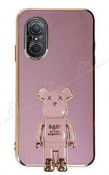 Eiroo Huawei nova 9 SE Baby Bear Standlı Mor Silikon Kılıf - 1