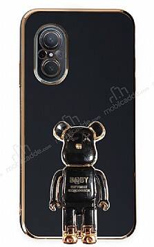 Eiroo Huawei nova 9 SE Baby Bear Standlı Siyah Silikon Kılıf - 1