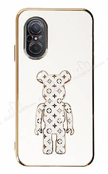 Eiroo Huawei nova 9 SE Bearbrick Standlı Beyaz Silikon Kılıf - 1