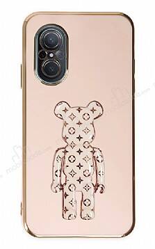 Eiroo Huawei nova 9 SE Bearbrick Standlı Pembe Silikon Kılıf - 1