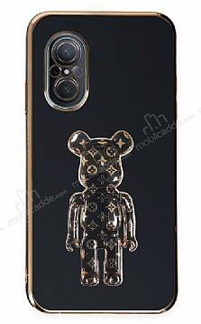 Eiroo Huawei nova 9 SE Bearbrick Standlı Siyah Silikon Kılıf - 1