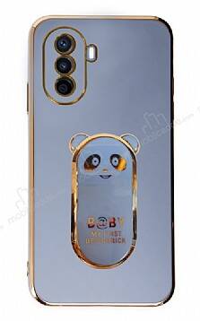 Eiroo Huawei Nova Y70 Baby Panda Standlı Mavi Silikon Kılıf - 1