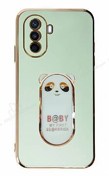 Eiroo Huawei Nova Y70 Baby Panda Standlı Yeşil Silikon Kılıf - 1