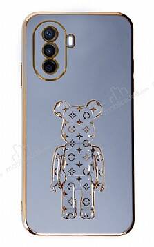 Eiroo Huawei Nova Y70 Bearbrick Standlı Mavi Silikon Kılıf - 1