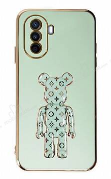 Eiroo Huawei Nova Y70 Bearbrick Standlı Yeşil Silikon Kılıf - 1