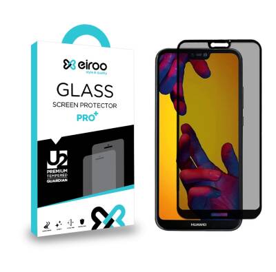 Eiroo Huawei P20 Lite Privacy Tempered Glass Cam Ekran Koruyucu - 1