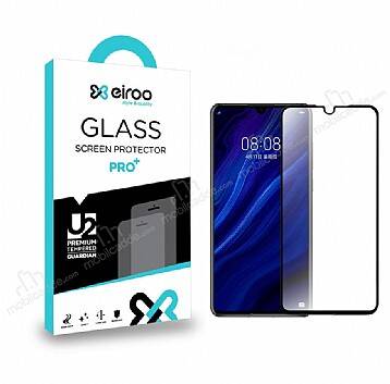 Eiroo Huawei P30 Tempered Glass Full Siyah Cam Ekran Koruyucu - 1