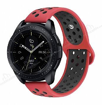 Eiroo Huawei Watch GT2 Pro Silikon Kırmızı-Siyah Spor Kordon - 1