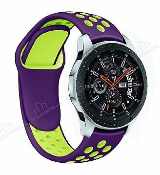 Eiroo Huawei Watch GT2 Pro Silikon Mor-Yeşil Spor Kordon - 1