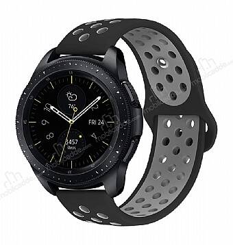 Eiroo Huawei Watch GT2 Pro Silikon Siyah-Gri Spor Kordon - 1