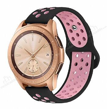 Eiroo Huawei Watch GT2 Pro Silikon Siyah-Pembe Spor Kordon - 1