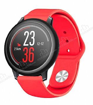 Eiroo Huawei Watch GT2 Pro Spor Kırmızı Silikon Kordon - 1