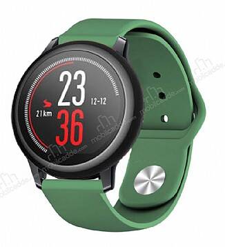 Eiroo Huawei Watch GT2 Pro Spor Koyu Yeşil Silikon Kordon - 1