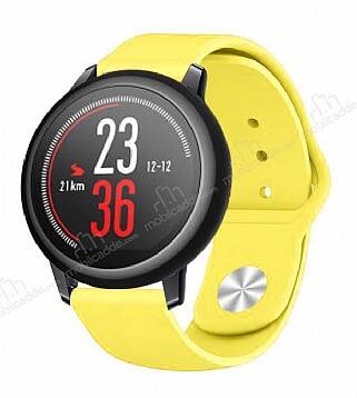 Eiroo Huawei Watch GT2 Pro Spor Sarı Silikon Kordon - 1