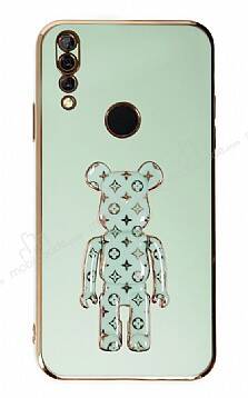 Eiroo Huawei Y9 Prime 2019 Bearbrick Standlı Yeşil Silikon Kılıf - 1