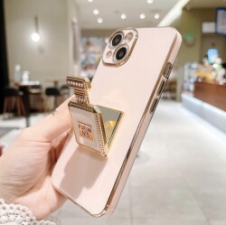 Eiroo iPhone 11 Aynalı Parfüm Standlı Pembe Silikon Kılıf - 2