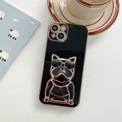 Eiroo iPhone 11 Bulldog Standlı Siyah Silikon Kılıf - 7