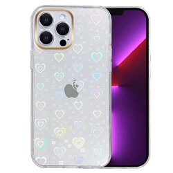 Eiroo iPhone 11 Pro Hologram Kalpli Silikon Kenarlı Şeffaf Rubber Kılıf - 1