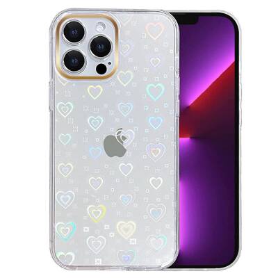 Eiroo iPhone 11 Pro Hologram Kalpli Silikon Kenarlı Şeffaf Rubber Kılıf - 1