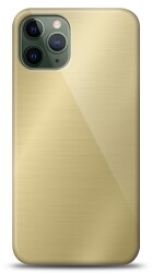 Eiroo iPhone 11 Pro Silikon Kenarlı Aynalı Gold Kılıf - 1