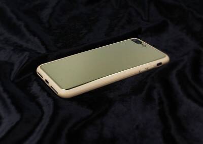 Eiroo iPhone 11 Pro Silikon Kenarlı Aynalı Gold Kılıf - 2