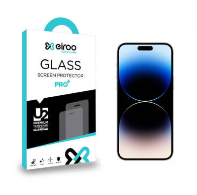 Eiroo iPhone 12 / 12 Pro Tempered Glass Premium Full Cam Ekran Koruyucu - 1