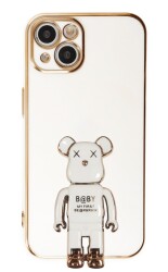 Eiroo iPhone 13 Baby Bear Standlı Silikon Kılıf - 1