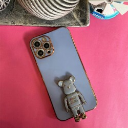 Eiroo iPhone 13 Baby Bear Standlı Silikon Kılıf - 5