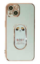 Eiroo iPhone 13 Baby Panda Standlı Silikon Kılıf - 16