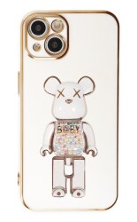 Eiroo iPhone 13 Candy Bear Standlı Silikon Kılıf - 1