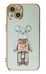 Eiroo iPhone 13 Candy Bear Standlı Silikon Kılıf - 4