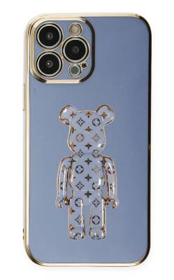 Eiroo iPhone 13 Pro Bearbrick Standlı Silikon Kılıf - 5