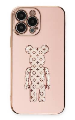 Eiroo iPhone 13 Pro Bearbrick Standlı Silikon Kılıf - 9