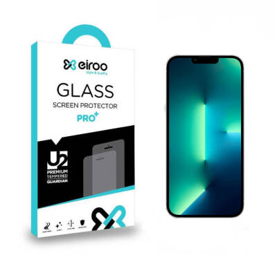 Eiroo iPhone 13 Pro Max Tempered Glass Premium Full Cam Ekran Koruyucu - 1