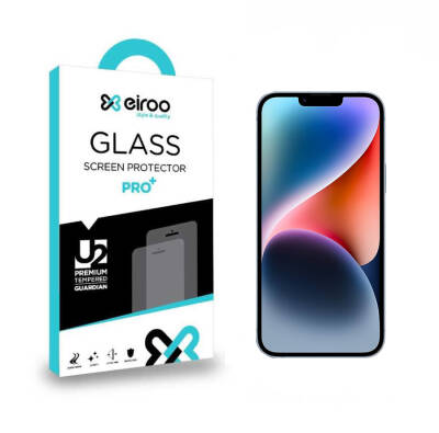 Eiroo iPhone 14 Plus Tempered Glass Premium Full Cam Ekran Koruyucu - 1