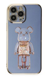 Eiroo iPhone 14 Pro Candy Bear Standlı Silikon Kılıf - 4