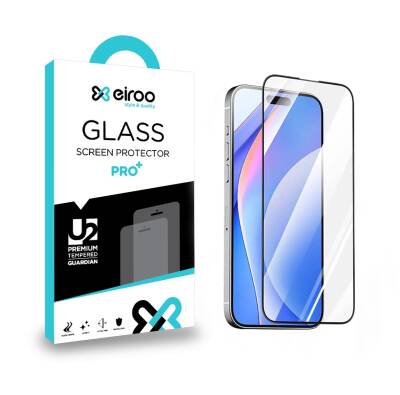 Eiroo iPhone 15 Plus Tempered Glass Premium Full Cam Ekran Koruyucu - 1