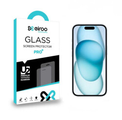 Eiroo iPhone 15 Tempered Glass Premium Full Cam Ekran Koruyucu - 1