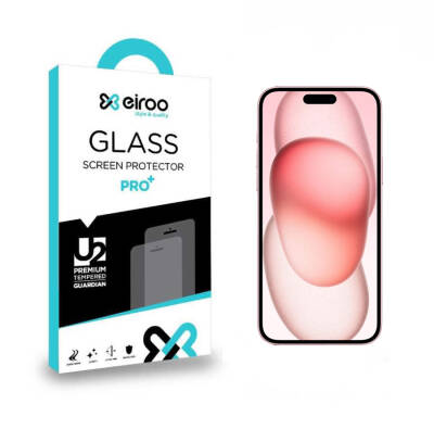 Eiroo iPhone 16 Plus Tempered Glass Premium Full Cam Ekran Koruyucu - 1