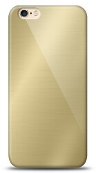 Eiroo iPhone 6 / 6S Silikon Kenarlı Aynalı Gold Kılıf - 1