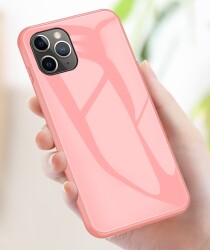 Eiroo iPhone 7 / 8 Silikon Kenarlı Turuncu Cam Kılıf - 3