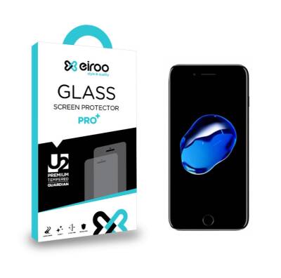 Eiroo iPhone 7 Plus / 8 Plus Tempered Glass Cam Ekran Koruyucu - 1