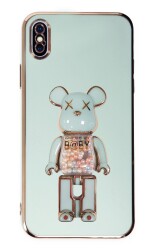 Eiroo iPhone X / XS Candy Bear Standlı Yeşil Silikon Kılıf - 1