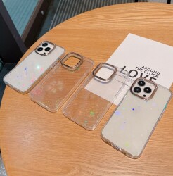 Eiroo iPhone X / XS Hologram Kalpli Silikon Kenarlı Şeffaf Rubber Kılıf - 6