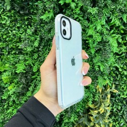 Eiroo Jelly iPhone 11 Pro Şeffaf Beyaz Silikon Kılıf - 3