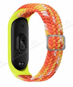 Eiroo KRD-49 Xiaomi Mi Band 3 Colorful-Orange Örgü Kordon - 1