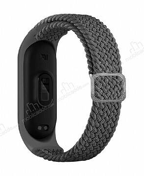 Eiroo KRD-49 Xiaomi Mi Band 3 Gri Örgü Kordon - 1